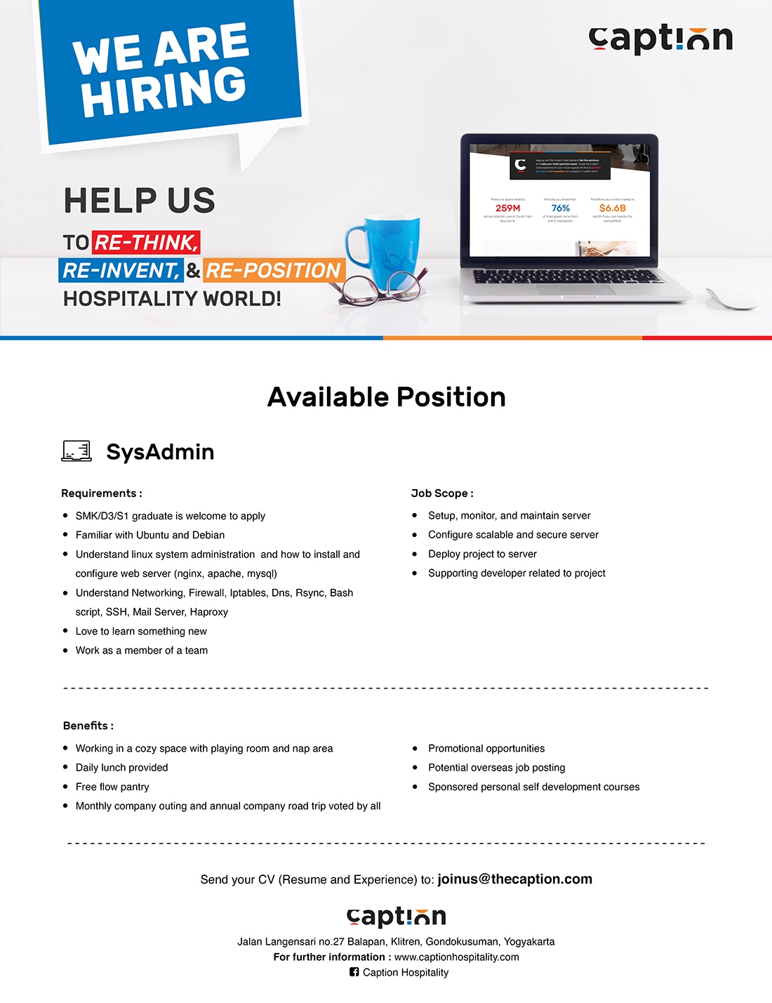 Kesempatan Berkarier Sebagai SysAdmin di Caption | Program Sarjana ...