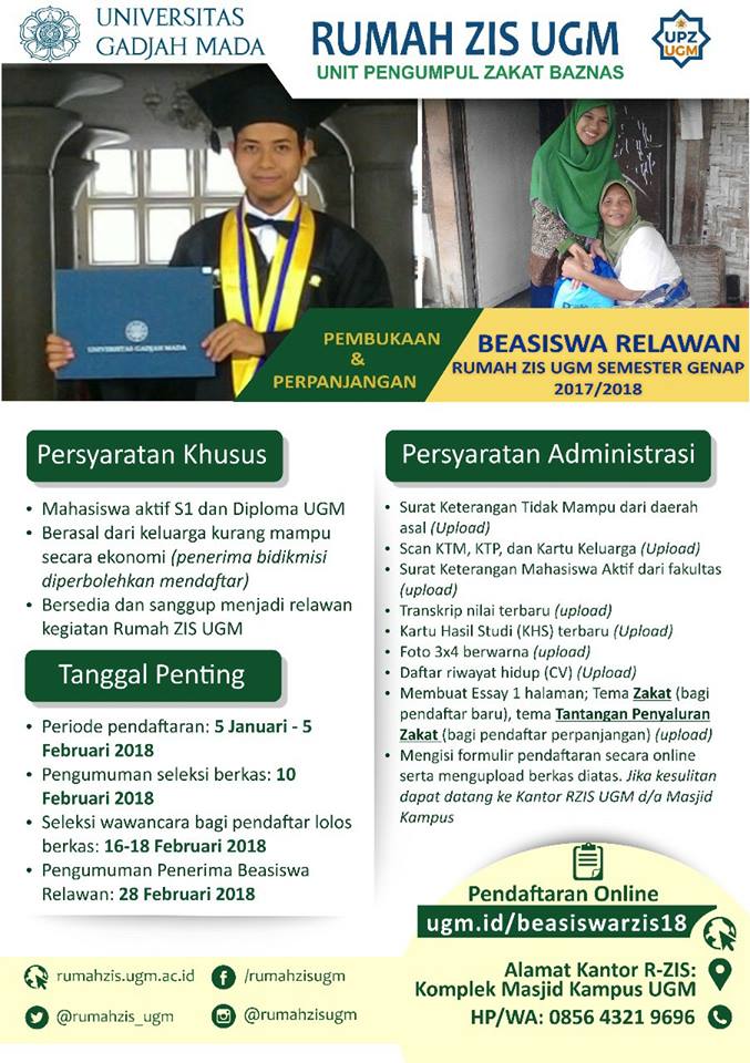 Beasiswa Rumah Zis Ugm Program Sarjana Departemen Teknik Elektro